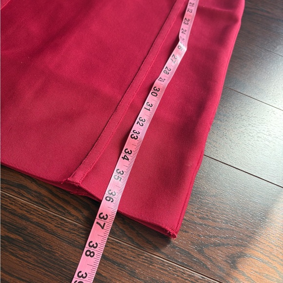 Elegant Off-Shoulder Burgundy Dress - Picture 6 of 7